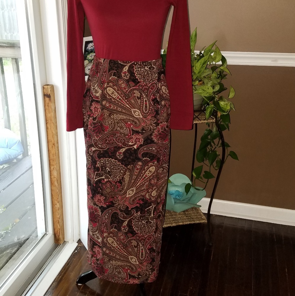 Paisley print skirt